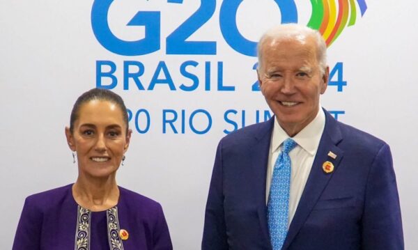 Claudia Sheinbaum y Joe Biden.